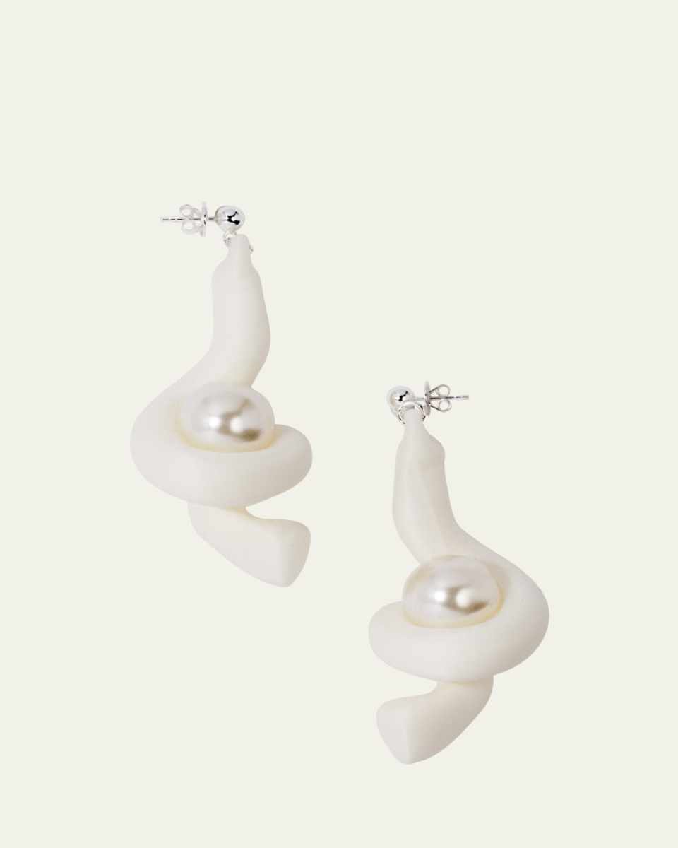 Faux Mother-of-Pearl Earrings